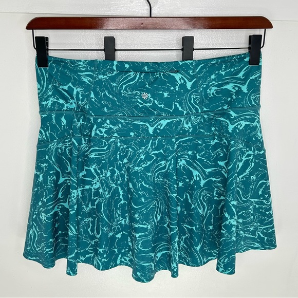 Athleta Ace Printed Tennis Skort 15.5" Size‎ 1X Teal Active Pockets Pickelball - Picture 7 of 14